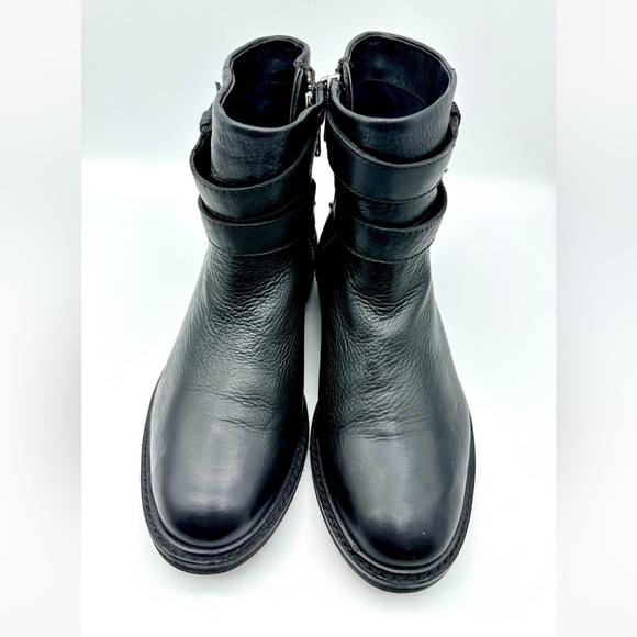 Dolce Vita Kiera Leather Moto Ankle Riding Bootie Black - Picture 2 of 12